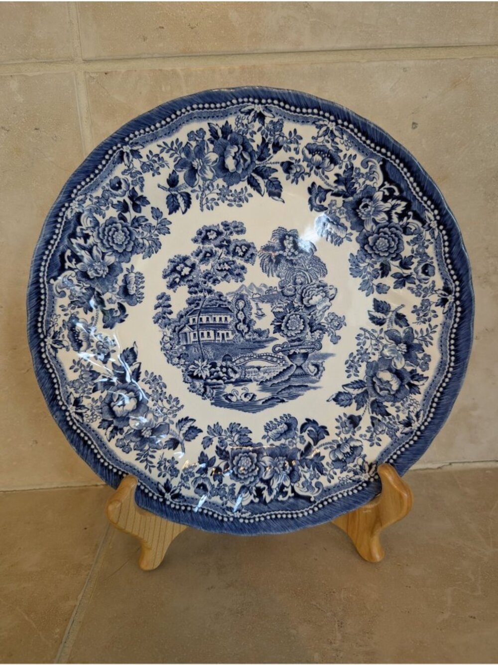 Royal Wessex "Tonquin Blue" Dinner Plate 10" English Churchill China Classic